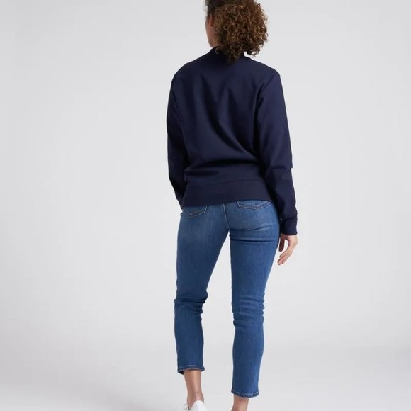 NAVY Brooke Bomber Sweatshirt - Picture 3 of 13